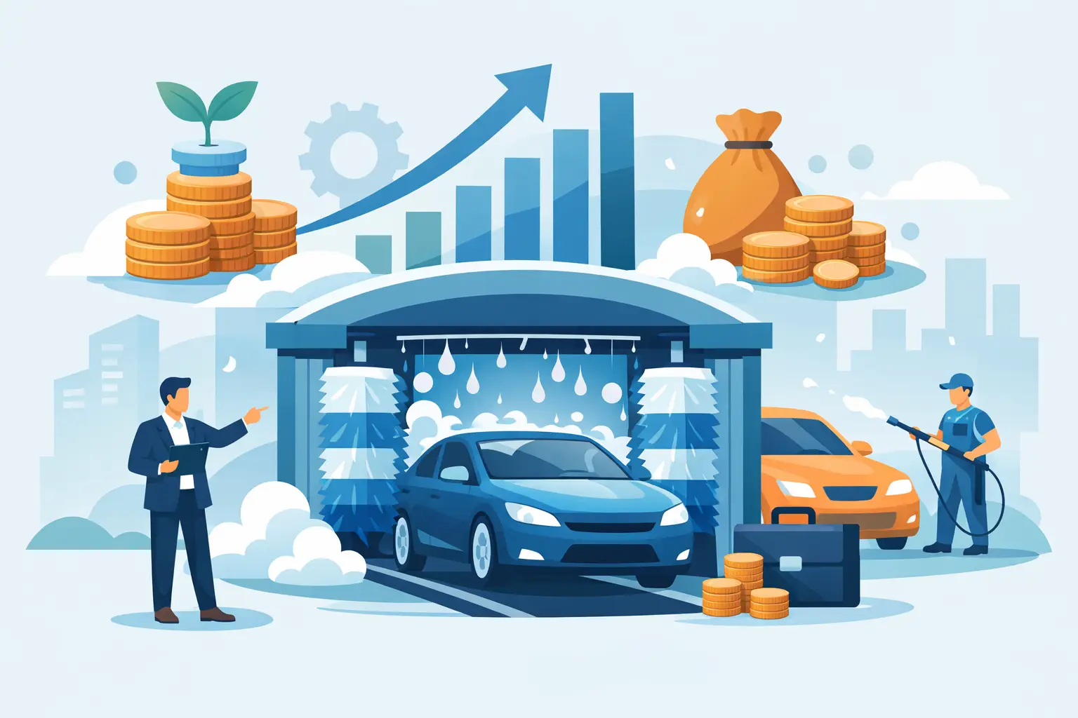 Negocio de autolavado: rentable y escalable