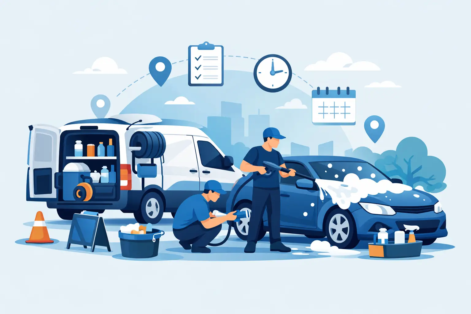 Cómo iniciar autolavado móvil con orden