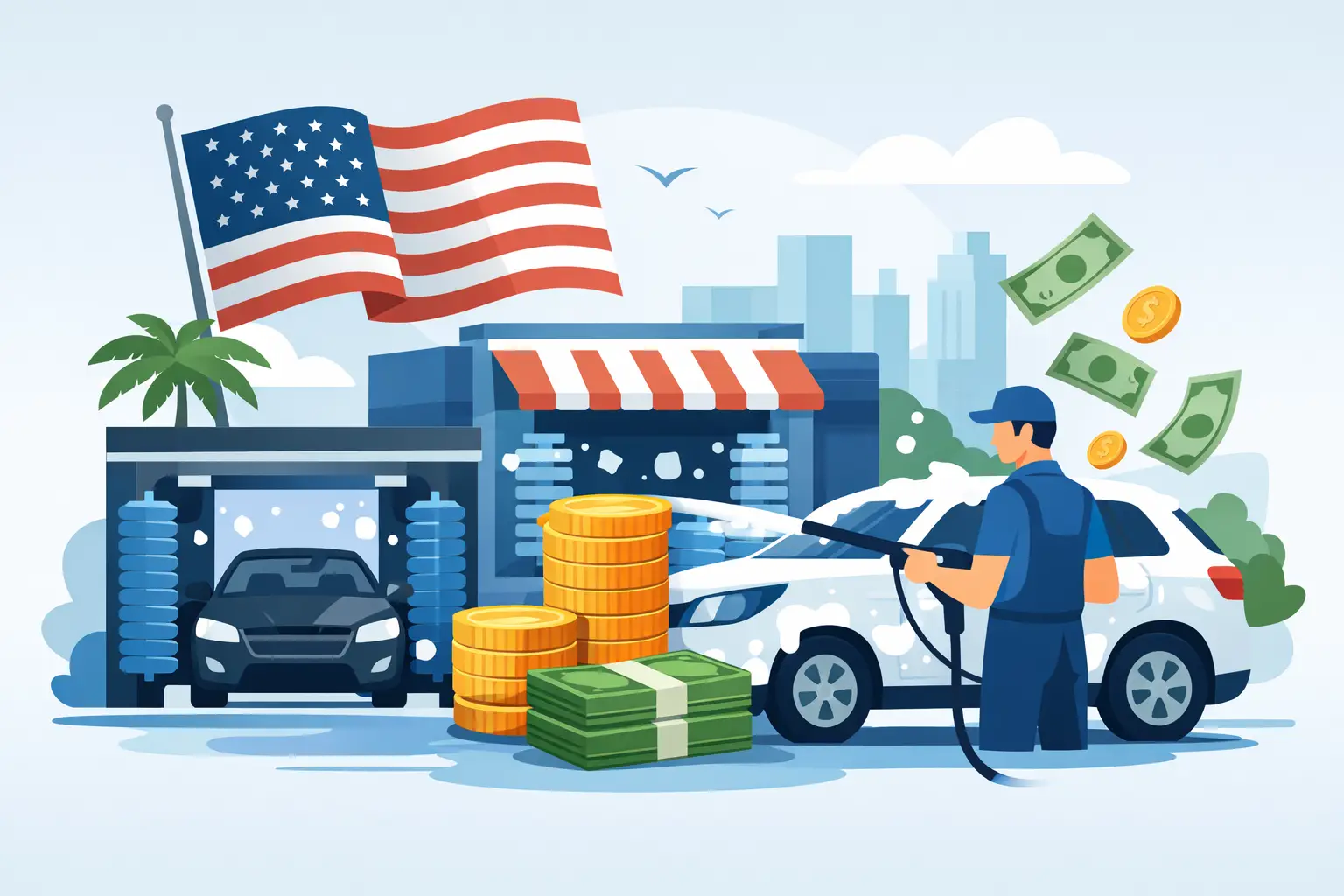 Cuánto gana un autolavado en Estados Unidos