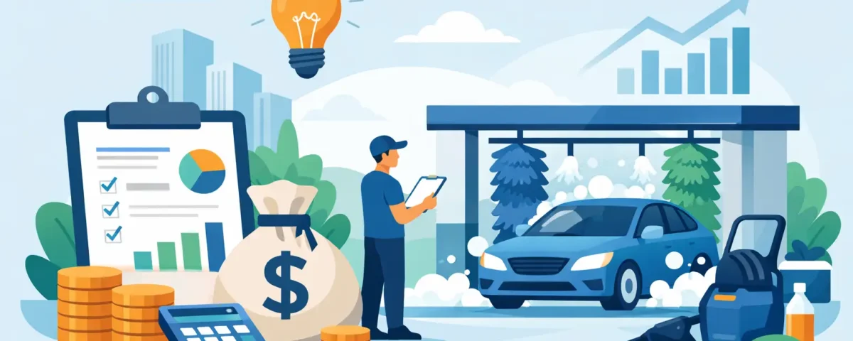 Guía de inversión inicial para auto lavado