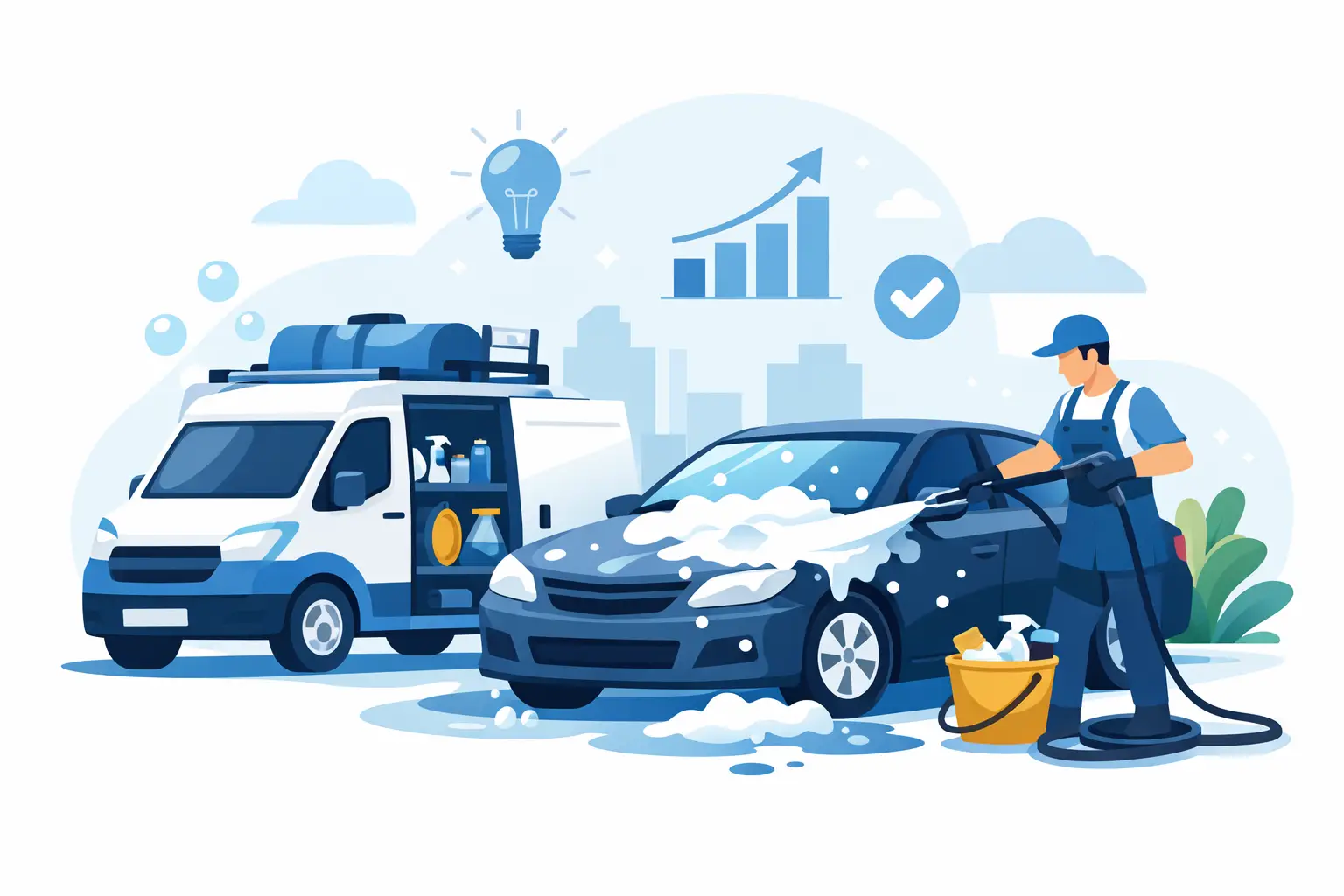 Autolavado móvil profesional para emprender