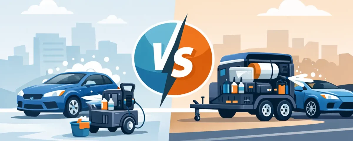 Carrito autolavado vs remolque: cuál conviene