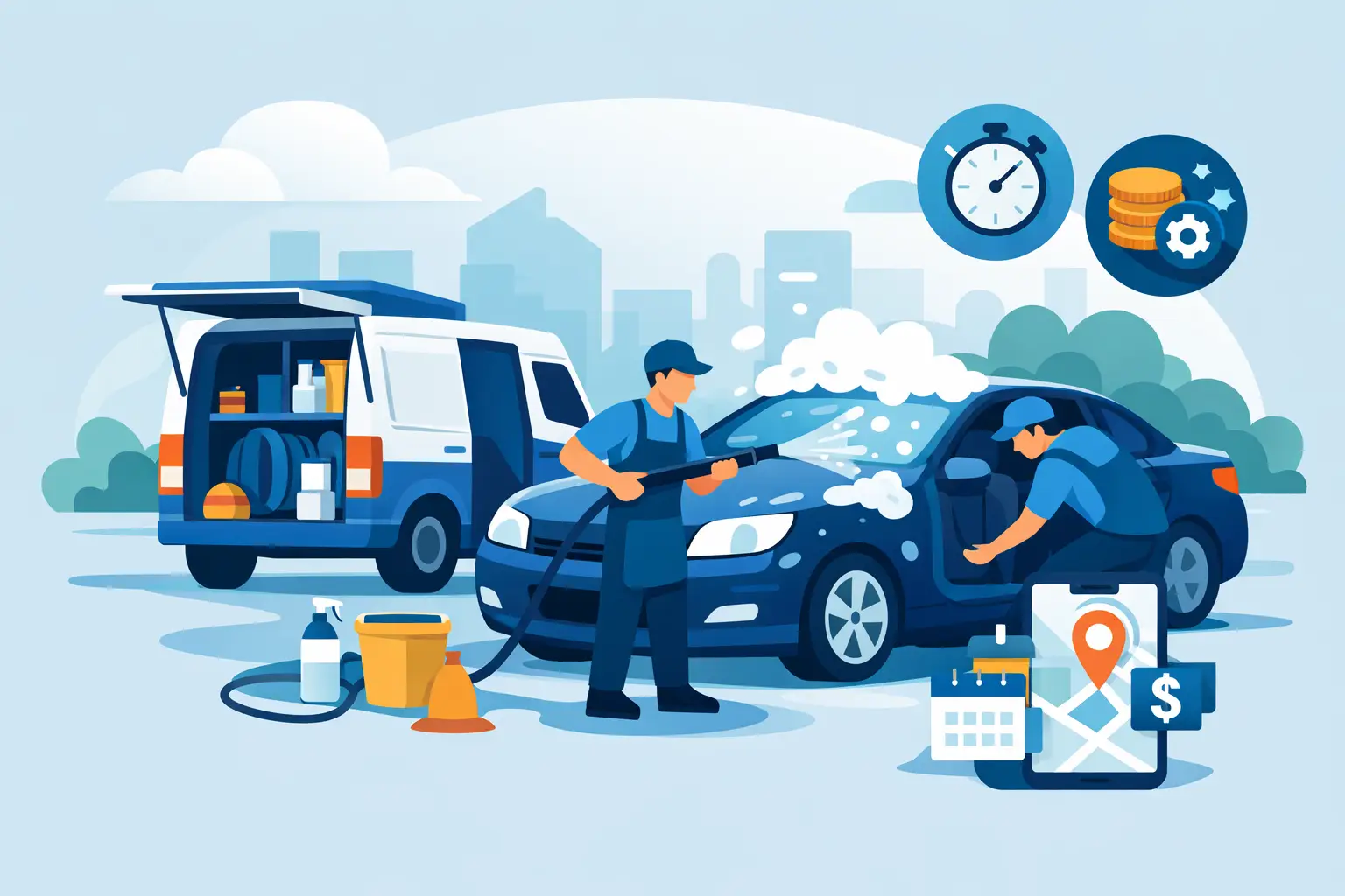 Guía para administrar un autolavado móvil