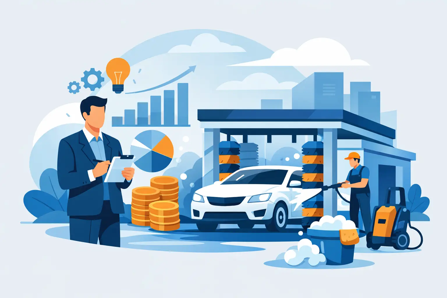 Modelo probado de autolavado para emprender