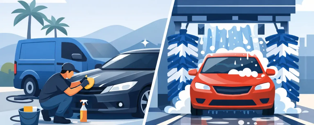 Detailing móvil vs autolavado, ¿qué conviene más?