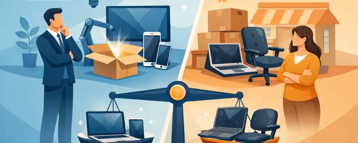 Equipo nuevo vs usado: cuál conviene al emprender