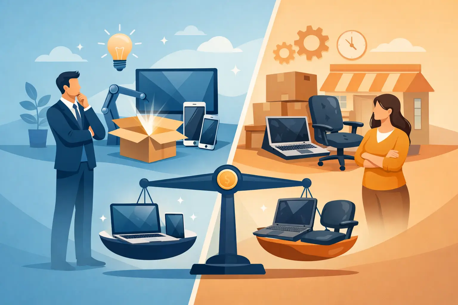 Equipo nuevo vs usado: cuál conviene al emprender