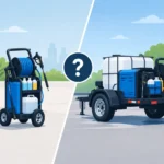 ¿Carrito compacto o remolque para autolavado?