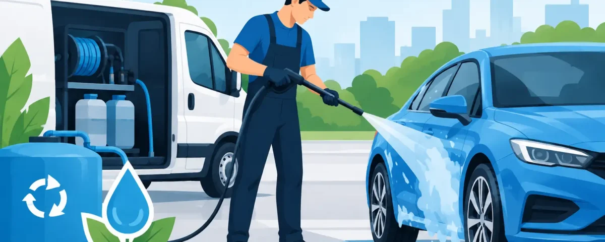 Cómo reducir el consumo de agua en autolavado móvil