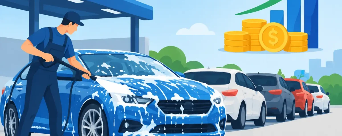 ¿Cuántos autos lavar al día para ganar dinero?