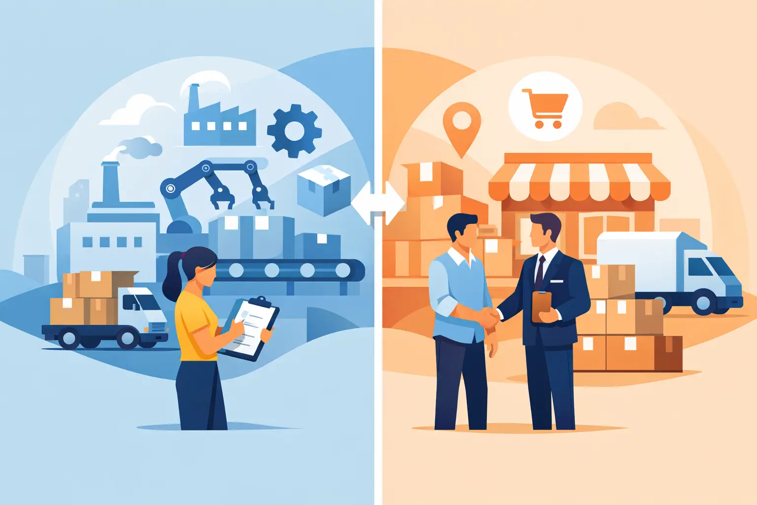 Fabricante directo vs distribuidor para emprender
