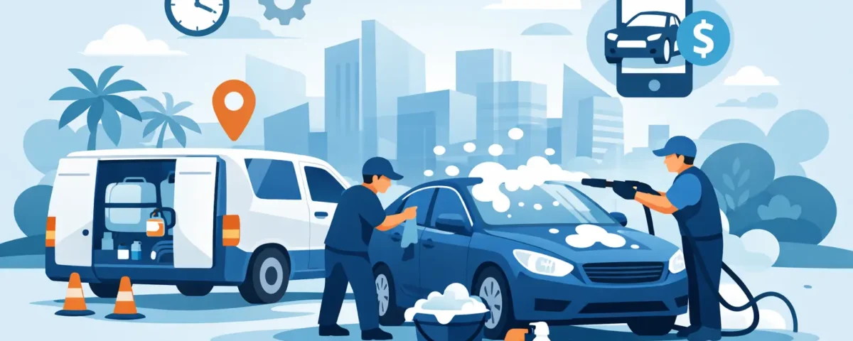 Modelo de negocio móvil para lavar autos