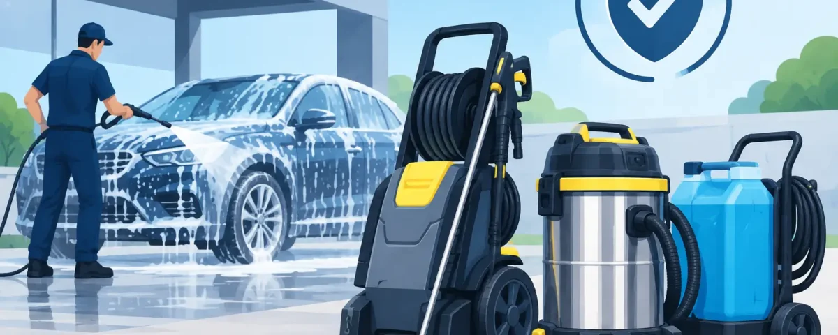 Durabilidad de equipos móviles para auto lavado