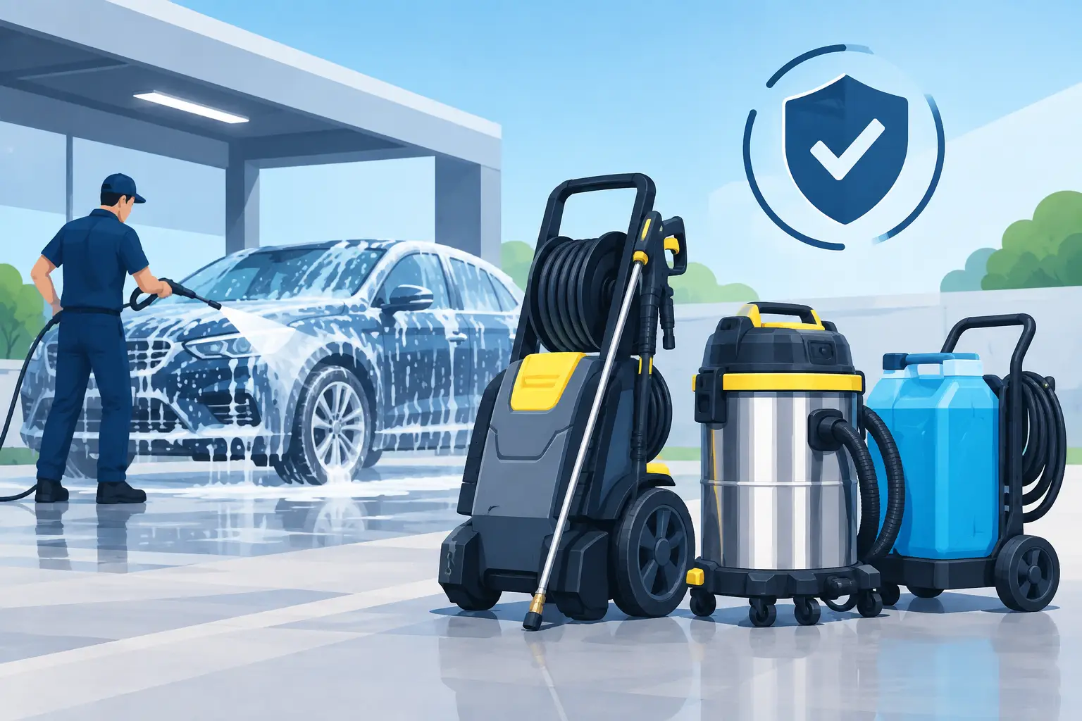 Durabilidad de equipos móviles para auto lavado