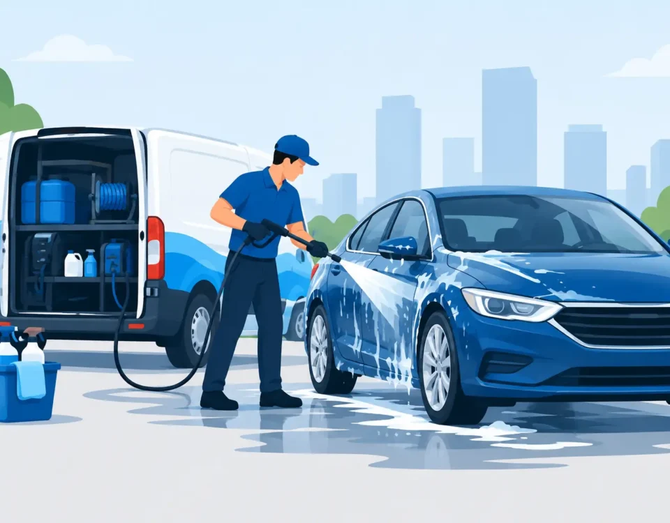Guía de operación diaria para autolavado móvil