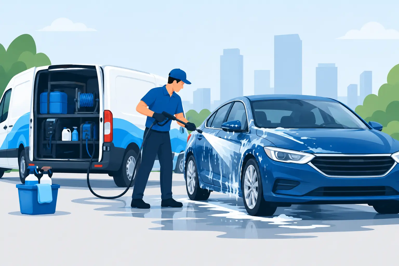 Guía de operación diaria para autolavado móvil