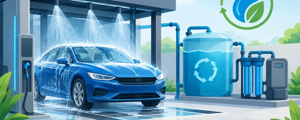 Tecnología para ahorrar agua en autolavado