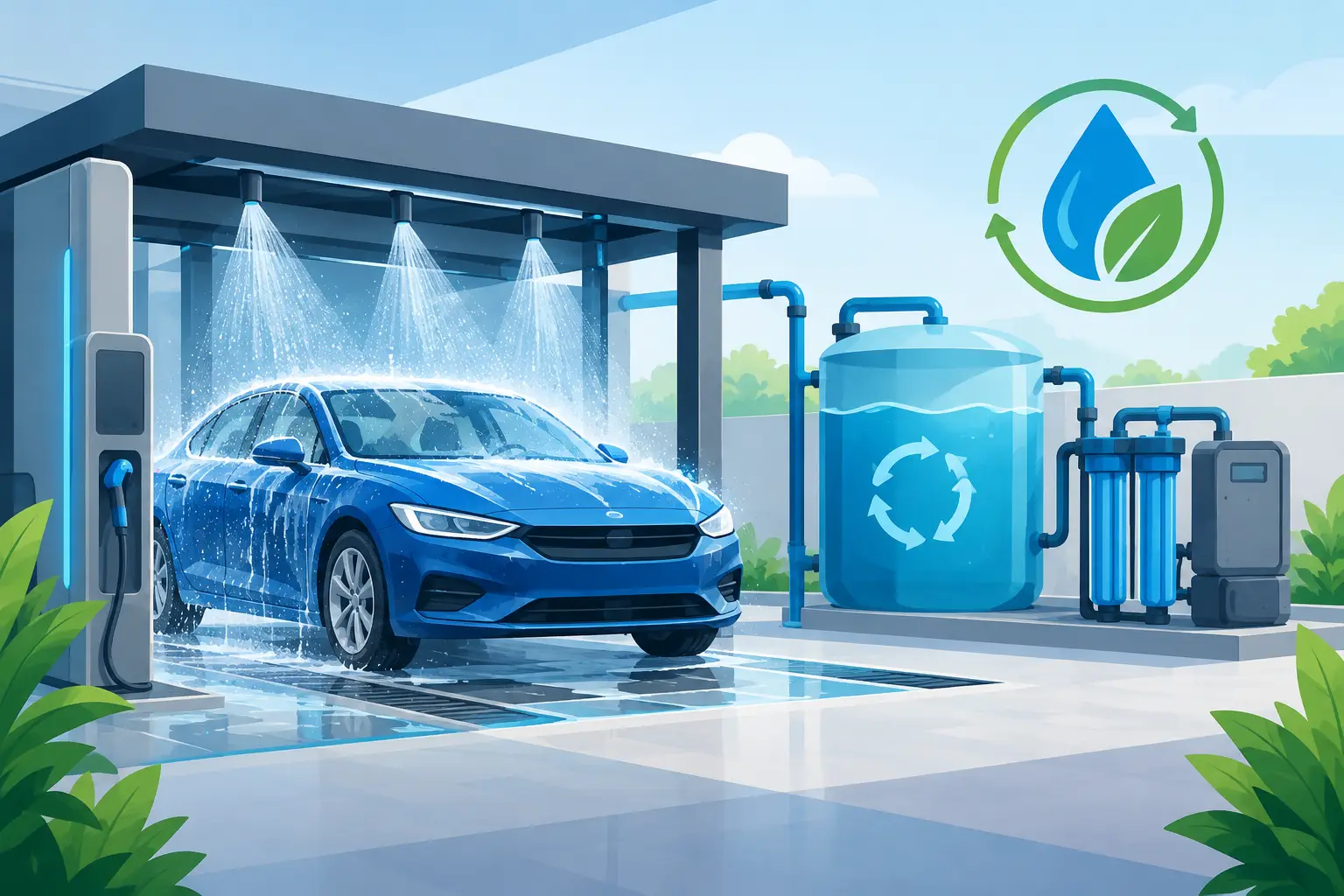 Tecnología para ahorrar agua en autolavado